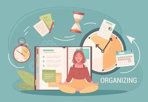 Task Organizing Doodle Composition vector