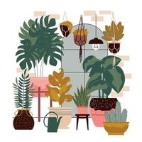 Home Plants Window Composition