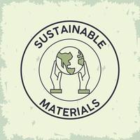 sustainable material seal vector