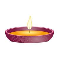 candle fire hindu religion icon vector