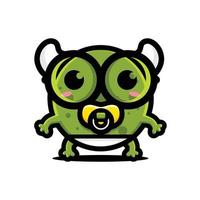 Cute baby monster vector design