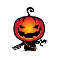 cute pumpkin character vector design
