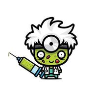 cute zombie doctor vector design