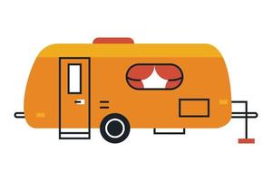 orange recreational vehicle vector