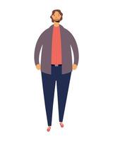 young man male avatar character vector