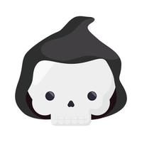 happy halloween cute death head character vector