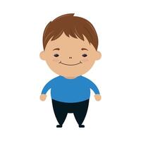 happy little boy avatar character vector