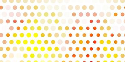 Light pink, yellow vector texture with disks.