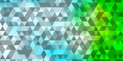 Light Blue, Green vector layout with lines, triangles.