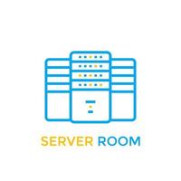 centro de datos, icono de la sala de servidores vector