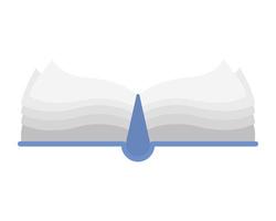 libros de texto útiles escolares icono de estilo plano vector
