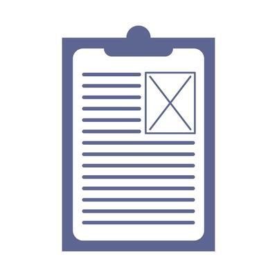 checklist clipboard document isolated icon