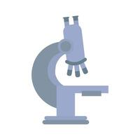microscope laboratory flat style icon vector