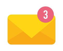 email notifications counter vector