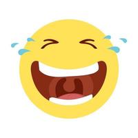 crazy emoji face fools day icon vector