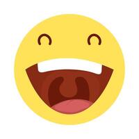 crazy emoji face fools day icon vector