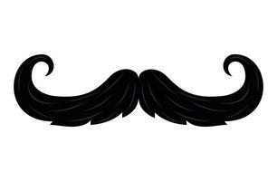 mustache hipster silhouette style vector