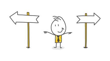 Stick figures. Making your choice. Vector. vector