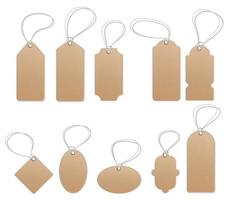 Price tags, empty labels, sale tags and labels vector