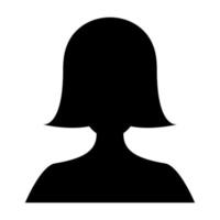 woman profile silhouette vector