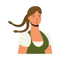 beautiful german woman avatar character vector