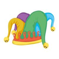 jester hat fools day accessory vector