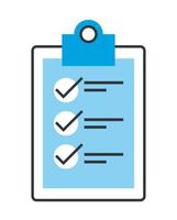 blue checklist icon vector