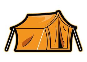 tent patch retro style vector