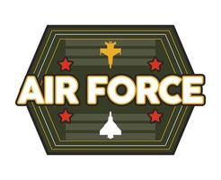 airforce emblem with airplanes vector