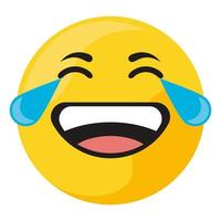 happy emoji laughter vector