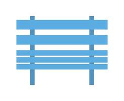 park chair blue vector