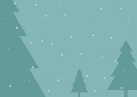 illustration vector, snowy landscape winter blue background. and a pine silhouette in the background with a copy space area suitable for any content themed chirsmast , and new year , etc vector