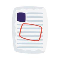 paper document file with seal isolated icon vector