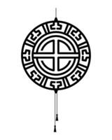 chinese seal toten hanging line style vector