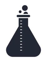 laboratory flask silhouette vector