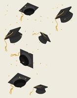 hats graduation pattern vector