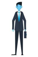 businessman with portfolio vector