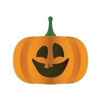 halloween pumpkin face degradient style icon vector