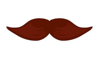 mustache funny accessory isolated icon vector