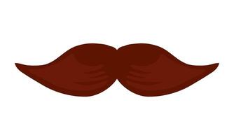 bigote, divertido, accesorio, aislado, icono vector