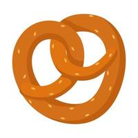 pretzel pastelería panadería icono de comida vector