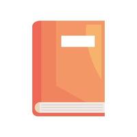 icono de libro naranja vector