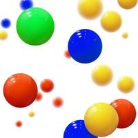 Soft spheres. Plastic bubbles. Glossy balls vector