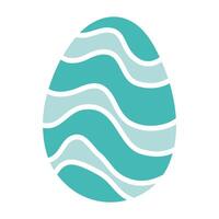 happy easter egg paint with waves vector