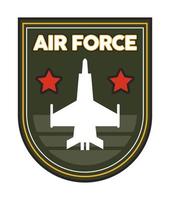 airforce shield with airplane vector