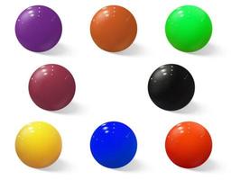 esferas de plástico realistas. juego de bolas realistas. vector. vector