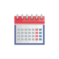 blue month calendar vector