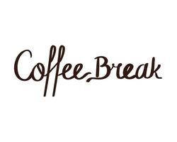 coffee break lettering vector