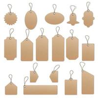 Price tags on white background. vector