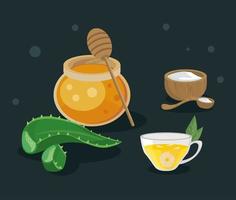 home remedies and honey vector